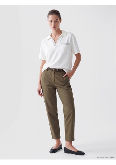 Lcw Everyday Ekru Polo Yaka Kadın Tişört