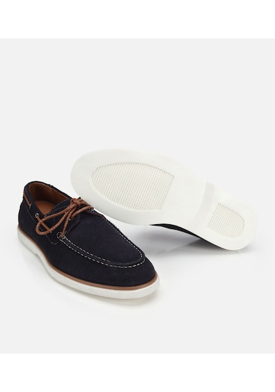 Hotiç Erkek Süet Deri Lacivert Bağcık Detaylı Günlük Loafer 02ayh322730a680 02ayh322730a680