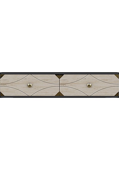 Tda1297atg Alfa Dresuar , Antre Hol Rafı Antrasit-traverten-gold 120cm Tda1297atg Alfa Dresuar , Antre Hol Rafı Antrasit-traverten-gold 120cm