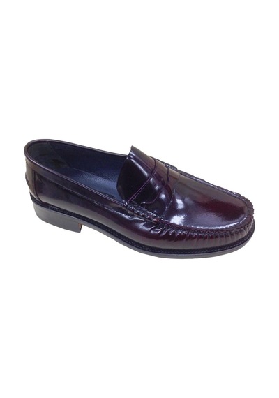 Erkek Loafer Bordo Açma Deri Içi Deri Kösele Taban Ayakkabı S...