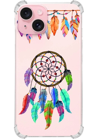 Printify Apple Uyumlu iPhone 15 Devil Eye 6 Baskılı Şeffaf Köşe Korumalı Antişok Kılıf 0166f