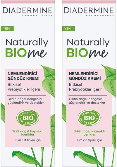 Diadermine Naturally Biome Nemlendirici Gündüz Kremi 2 x 50 ML