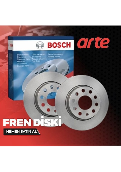 Volkswagen Golf 7 2012-2018 Bosch Arka Fren Diski 2 Adet