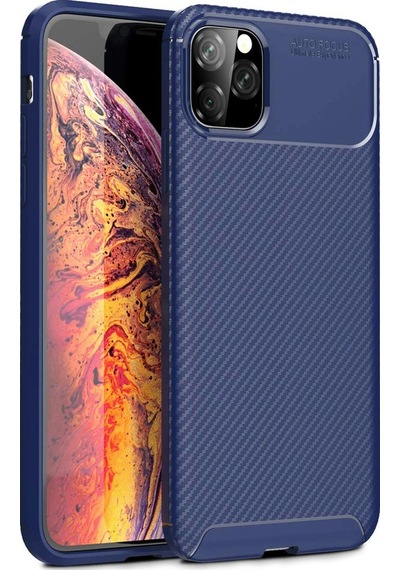 Apple Uyumlu  iPhone 11 Pro Max Kilif Karbon Tasarim Negro Silikon Kapak 403232545