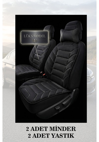 Citron Berlingo 2007 Uyumlu Lüks Siyah Renk Premium 2 Adet Minder Ve Yastık