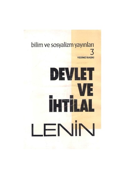 Devlet Ve İhtilal Maksist Devlet Öğretisi Ve Proletaryanın Devrimdeki Görevleri - Vladimir İlyiç Lenin 2.el