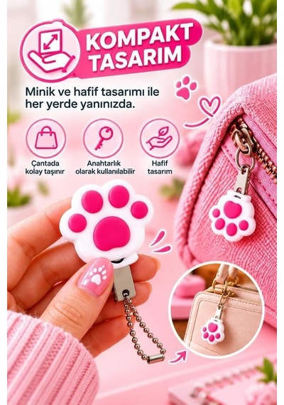 Premium Eğlenceli Flaş Şirin Usb Flash Bellek 32gb Kedi Patisi Usb01 Beyaz