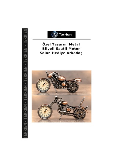 Özel Tasarım Metal Bilyeli Saatli Motor Salon Hediye Arkadaş