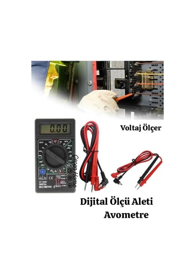 Multimetre Dijital Ölçü Aleti Avometre Voltmetre Ampermetre Ohm Direnç Voltaj Ölçer Test Cihazı - 857445348