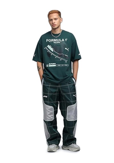 Puma Erkek Tişört F1 Graphic Tee - Relaxed 63265504 Yeşil