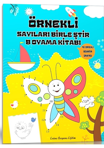 Noktalı Sayıları Birleştir Ve Boya Kitabı Örneklidir.