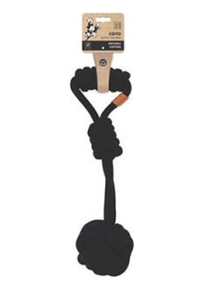 Tug Ball Örgü Köpek Oyuncağı Siyah 36 Cm