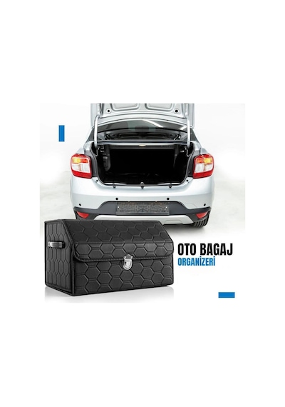 Oto Bagaj Organizeri Deri Bagaj Kutu Çanta Kapitone Model