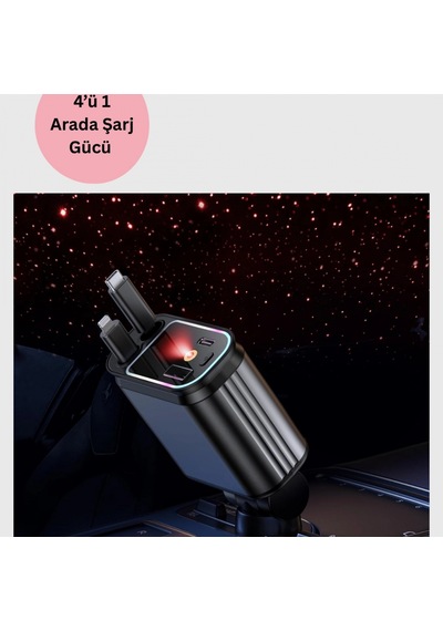 Kia Seat Mazda Mitsubishi Uyumlu 66w 4 Port Hızlı Araç Şarj Adaptörü Pd Qc Destekli