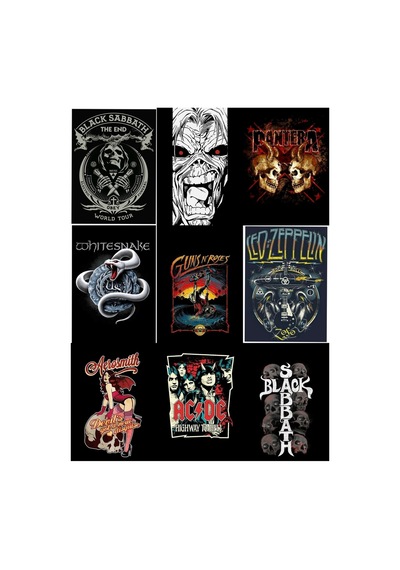 Metal Grupları 3 No Çoklu Sticker Seti
