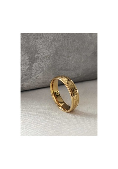 Çelik Yüzük Alyans Gold 6mm Gold - 703448137 Gold