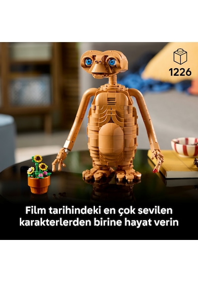 LEGO® Ideas E.T. the Extra-Terrestrial 21370 - Yetişkinler için Işıklı Yapım Parçası İçeren Model Yapım Seti (1226 Parça)