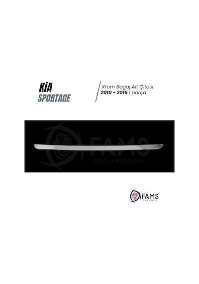 Kia Sportage Uyumlu Krom Bagaj Alt Çıtası 2010-2015 P. Çelik