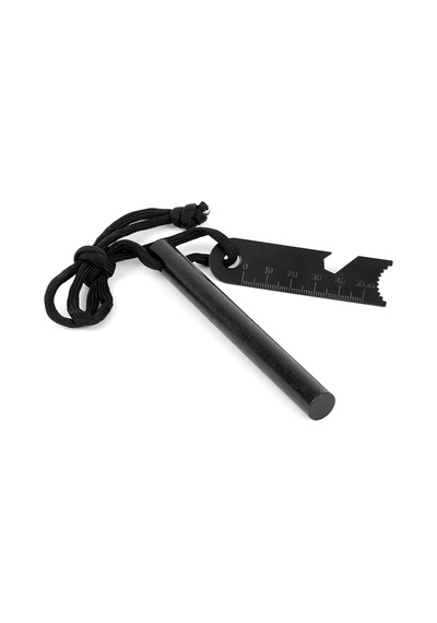 Valkyrie 10cm Boy 1cm En Full Magnezyum Ateş Başlatıcı Bar - %100 Katkısız Alüminyum İçermez Fire Starter Siyah