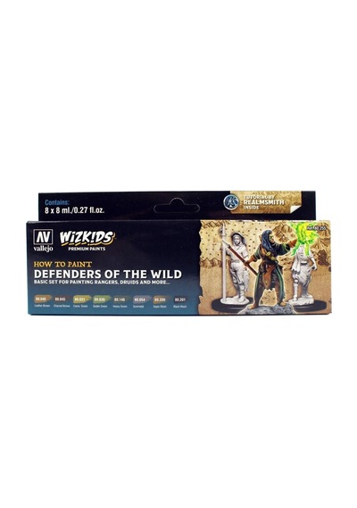 Vallejo 80255 8x8 Ml. Defenders Of The Wild, Wizkits Serisi Model Boyası Seti Renkli