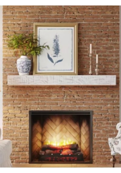 Dekoratif Doğal Ahşap Tek Li 230 X 15 X 5-6 Cm Şömine Üstü Raf Gizli Aparatlı Raf Ahşap