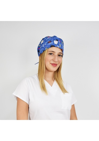 Lacivert Diş Desenli Cerrahi Bone