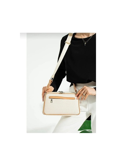 Just Polo Kadın 3d Baskılı Ayarlanabilir Askılı Şık Omuz Çantası Ebat: 16 X 26 Cm Krem - Taba 90678420