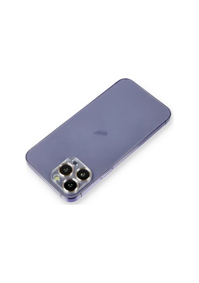 Newface Apple  Uyumlu  iPhone 12 Pro Max Metal Kamera Lens Koruma Cam - Gold