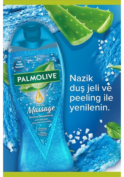 Palmolive Peeling Etkili Duş Jeli 4 x 500 ML + Seyahat Kiti