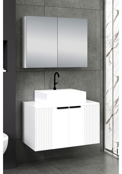 %100 Mdf 65 Cm Chester Banyo Dolabı Beyaz