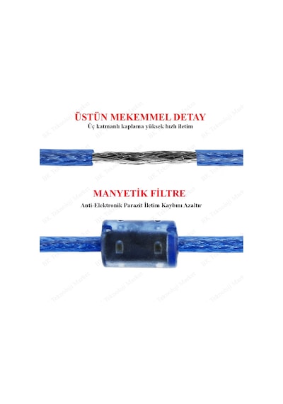 10 Metre Usb2.0 Filtreli Yazıcı Tarayıcı Kablosu