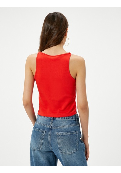 Koton Bisiklet Yaka Atlet Slim Fit Kırmızı 4sal30070ık Kırmızı