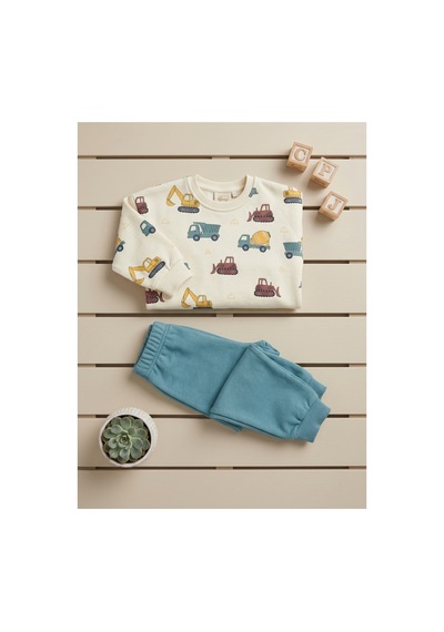 Deniva Kids Erkek Çocuk İş Makineleri Desenli Ribanalı Rahat Kalıp 2'li Alt Üst Takım Mint Yeşili Deniva Kids Erkek Çocuk İş Makineleri Desenli Ribanalı Rahat Kalıp 2'li Alt Üst Takım Mint Yeşili