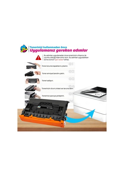 Hp 147x W1470x Uyumlu  Toner - Çipli 4'lü Paket / Laserjet Enterprise Flow Mfp M634 / M635 / M636 / M610 / M611 / M612 / M634 / M635 / M636
