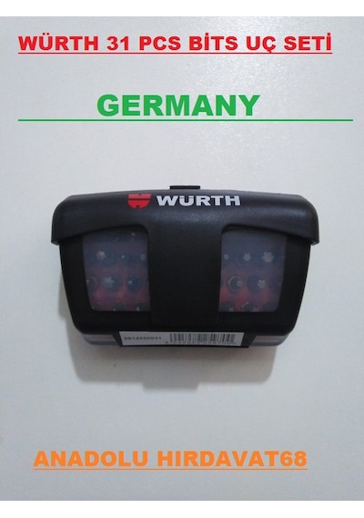 Würth 31 Parça Bits Uç Seti Yıldız Uç Vidalama Uç Seti Germany