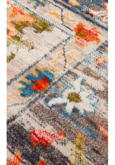 Hoom Rugs Petra 19 Bej Multy Makine Halısı Mavi