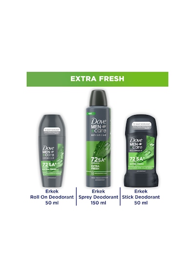 Dove Men +care Advanced Erkek Deodorant Extra Fresh 150 Ml + Roll On 50 Ml + Stick 50 Ml