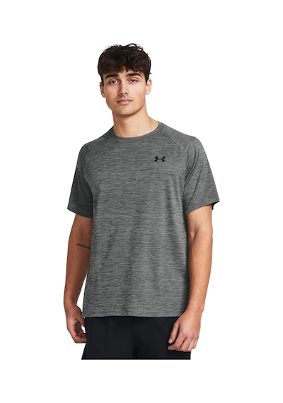 Under Armour Tech Textured Erkek Gri Yuvarlak Yaka Tişört Gri