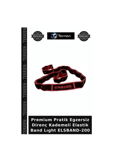 Premium Pratik Egzersiz Direnç Kademeli Elastik Band Lıght Elsband-200 Çok Renkli