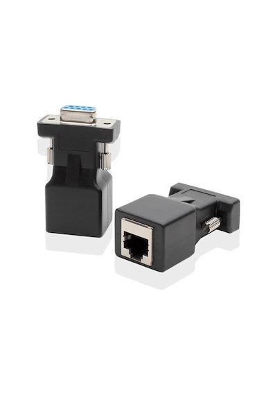 Rs232 To Rj45 9 Pin Ethernet Adaptör Ekleme Ek Uzatıcı Extender Çevirici Dönüştürücü 30m