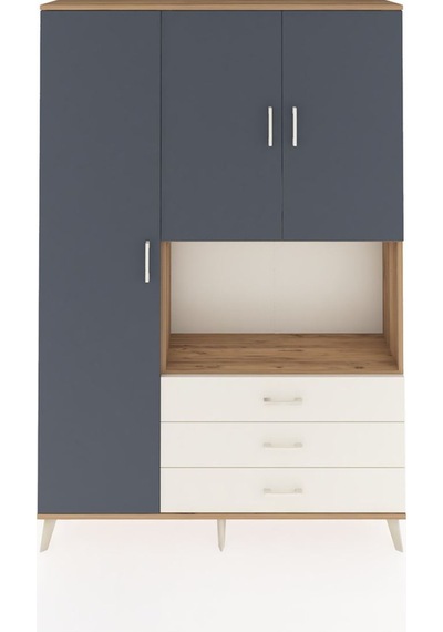 Arges Dolap 6 Raflı 3 Çekmeceli 3 Kapaklı 132x30x195 Çam-antrasit/aytaşı Antrasıt/aytası Arges Dolap 6 Raflı 3 Çekmeceli 3 Kapaklı 132x30x195 Çam-antrasit/aytaşı Antrasıt/aytası