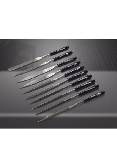 Senbang 10 Parça Mini Eğe İğne Model Demir Ahşap Metal Törpü Eğe 14 Cm