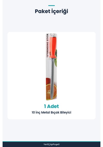 Metal Bıçak Bileyici - Asma Halkalı - 10 İnç Masat
