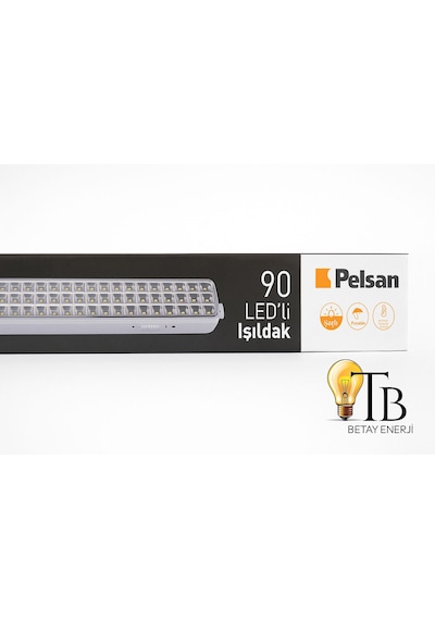Pelsan 90 Led Li Şarjlı Işıldak8 Saat Aydınlatma Taşınabilir Acil Durum Lambası Yüksek Parlaklık