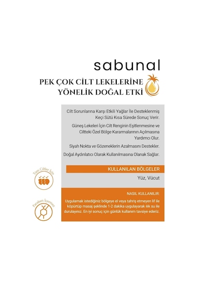 Sabunal Keçi Sütü Sabunu - Cilt Tonu Dengeleyici ve Aydınlatıcı Sabun 100 G