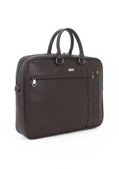 Case Club 17.3 İnç Omuz Askılı Unisex Laptop Evrak Çantası Taba