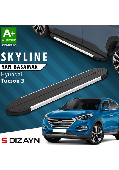 S-dizayn Hyundai Tucson 3 Skyline Aluminyum Yan Basamak 173 Cm 2015-2020 A+ Kalite