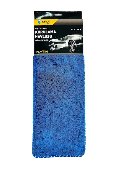 2 Adet Spark 2320 Platin Mikrofiber Oto Kurulama Havlusu Ve Temizlik Tank Bezi 50x75 Cm.
