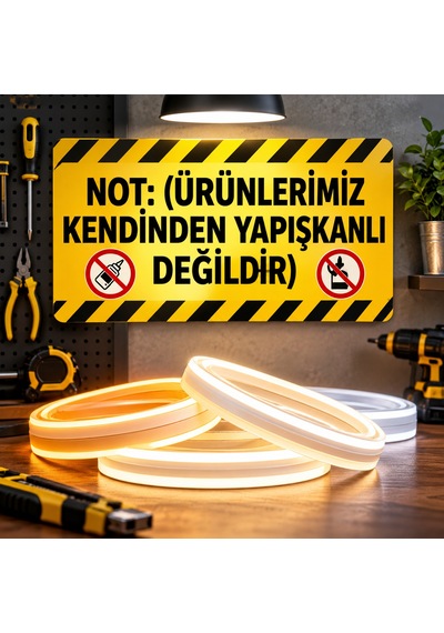 25 Metre 220v Amber Neon Led 8x16 Mm Ultra Parlak Ip65 Suya Dayanıklı Fişli Tak Çalıştır