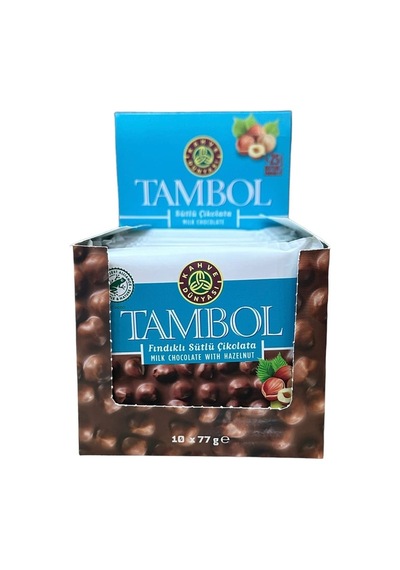 Kahve Dünyası Tambol Bütün Fındıklı Sütlü Çikolata 77 Gr 10'li Paket
